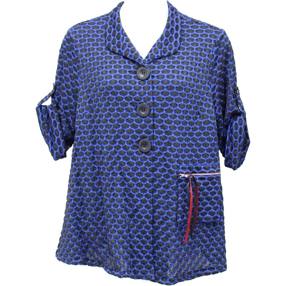 Pretty Woman Behive Jacket Plus Size, Blue